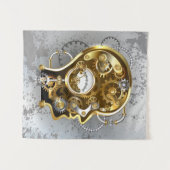 Dampfkopf mit Manometer Wandteppich (Vorderseite (Horizontal))