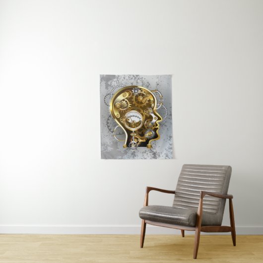 Dampfkopf mit Manometer Wandteppich (Beispiel)