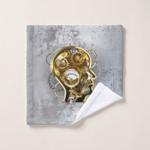 Dampfkopf mit Manometer Waschlappen