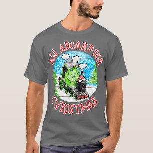 Dampflok Alle an Bord für Weihnachten Xmas 2022 1 T-Shirt