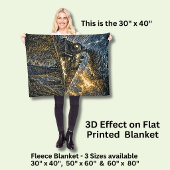 Dampflok auf einer Brücke (3D-Effekt) Fleece-Decke Fleecedecke