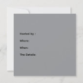 Dampflok-Einladung zur Party Save The Date (Rückseite)