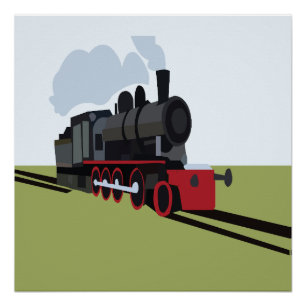 Dampflok Eisenbahn Poster