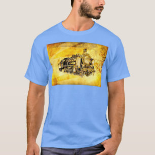 Dampflok-Lokomotive vintage 3 T-Shirt