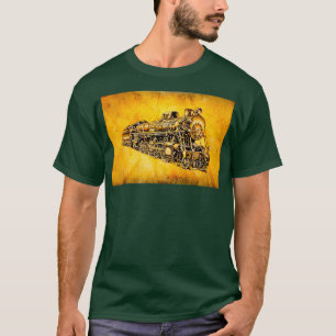 Dampflok Lokomotive vintage 4 T-Shirt