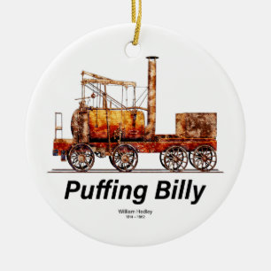 Dampflok Puffing Billy Englisch  Keramik Ornament
