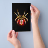 Dampflok-Spinnne auf Schwarz Flyer (Handgriff)