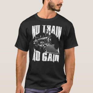Dampflokführer Zugbeobachtung Lokomotive Vintag T-Shirt