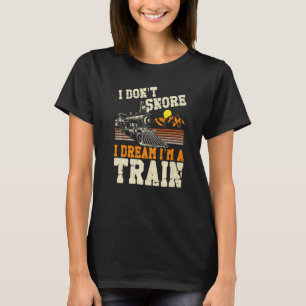 Dampflokführer Zugbeobachtung Lokomotive Vintag T-Shirt