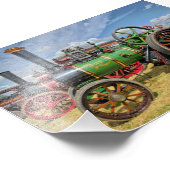 Dampflokomobile Fotodruck (Ecke)