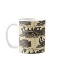 Dampflokomotiv-Muster | Heritage-Eisenbahn-Tasse