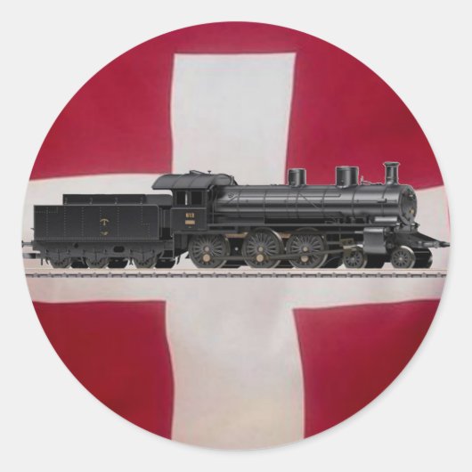 Dampflokomotive A 3/5 Runder Aufkleber (Vorderseite)