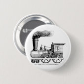 Dampflokomotive aus alter Zeit Button (Vorne & Hinten)