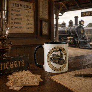 Dampflokomotive aus der viktorianischen Ära Tasse