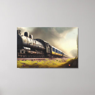 Dampflokomotive Canvas Print Leinwanddruck