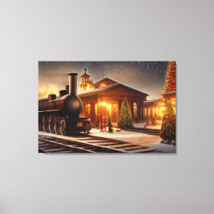 Dampflokomotive Canvas Print Leinwanddruck
