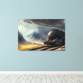 Dampflokomotive Canvas Print Leinwanddruck (Insitu (Holzboden))