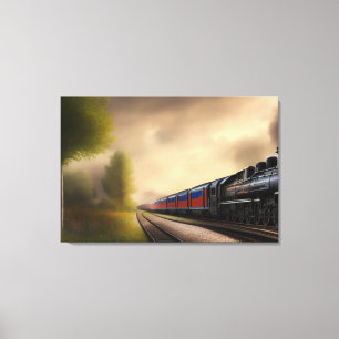 Dampflokomotive Canvas Print Leinwanddruck