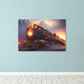 Dampflokomotive Canvas Print Leinwanddruck (Insitu (Holzboden))