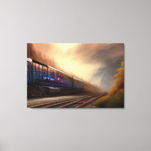 Dampflokomotive Canvas Print Leinwanddruck