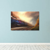 Dampflokomotive Canvas Print Leinwanddruck (Insitu (Holzboden))