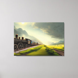 Dampflokomotive Canvas Print Leinwanddruck