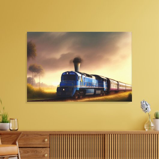 Dampflokomotive Canvas Print Leinwanddruck (Insitu (Wohnzimmer))