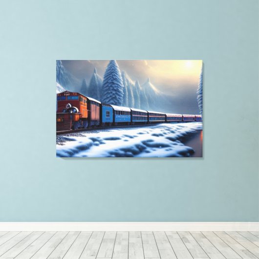 Dampflokomotive Canvas Print Leinwanddruck (Insitu (Holzboden))