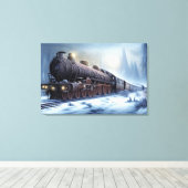 Dampflokomotive Canvas Print Leinwanddruck (Insitu (Holzboden))