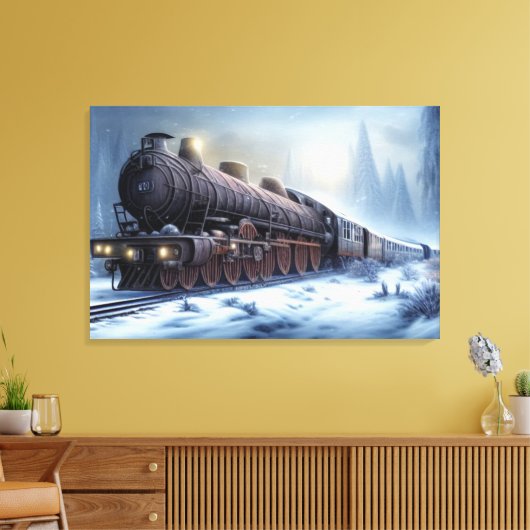 Dampflokomotive Canvas Print Leinwanddruck (Insitu (Wohnzimmer))