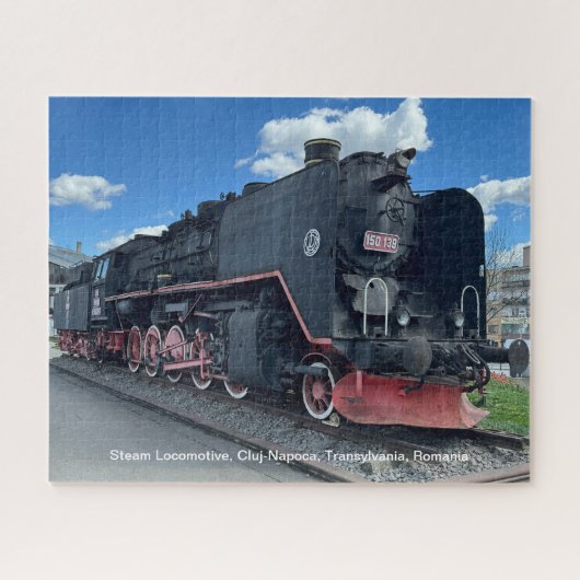 Dampflokomotive, Cluj-Napoca, Rumänien, auf einer Puzzle (Horizontal)