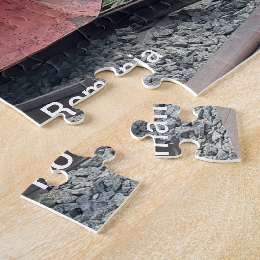 Dampflokomotive, Cluj-Napoca, Rumänien, auf einer Puzzle (Seite)