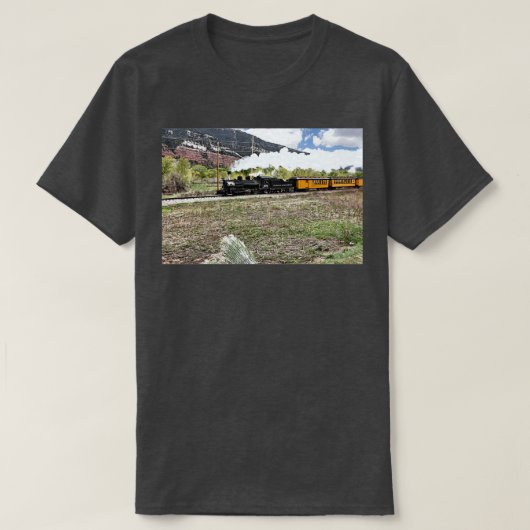 Dampflokomotive Durango und Silverton Eisenbahn T-Shirt (Design vorne)