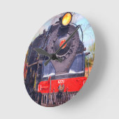 Dampflokomotive Eisenbahn Eisenbahn Geschenke Stre Runde Wanduhr (Winkel)