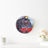 Dampflokomotive Eisenbahn Eisenbahn Geschenke Stre Runde Wanduhr (Zuhause)