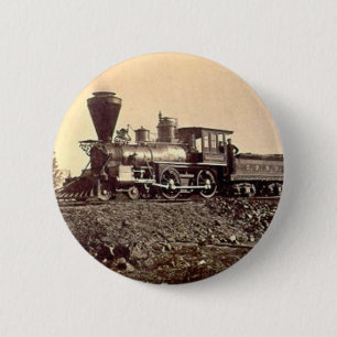 Dampflokomotive Eisenbahn Zug alte vintage Button