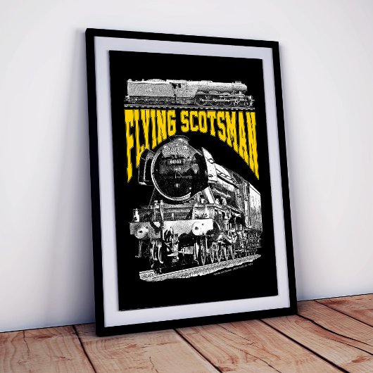 Dampflokomotive Flying Scotsman. 1923 LNER Zug Poster