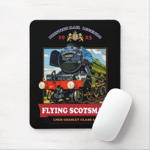 Dampflokomotive Flying Scotsman Vintage Poster Mousepad