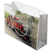 DAMPFLOKOMOTIVE GROßE GESCHENKTÜTE (Rückseite Schrägansicht)