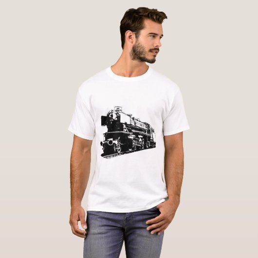 Dampflokomotive - Hoher Kontrast T-Shirt (Vorne ganz)
