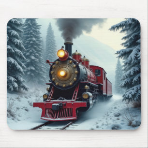 Dampflokomotive im Retro-Stil Mousepad