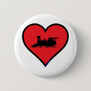 Dampflokomotive im Vintage-Stil Button