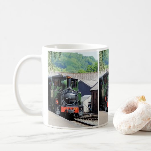 DAMPFLOKOMOTIVE KAFFEETASSE (Mit Donut)