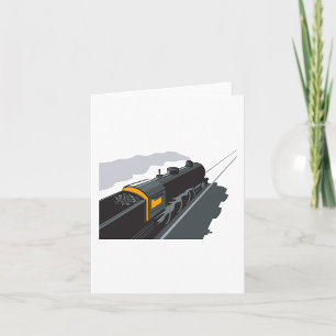 Dampflokomotive Karte