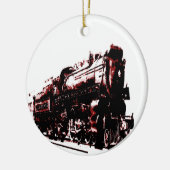 Dampflokomotive Keramik Ornament (Links)