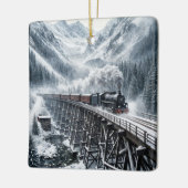 Dampflokomotive Keramikornament (Links)