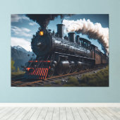 Dampflokomotive Leinwanddruck (Insitu (Holzboden))