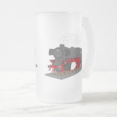 Dampflokomotive Mattglas Bierglas (VorderseiteRechts)
