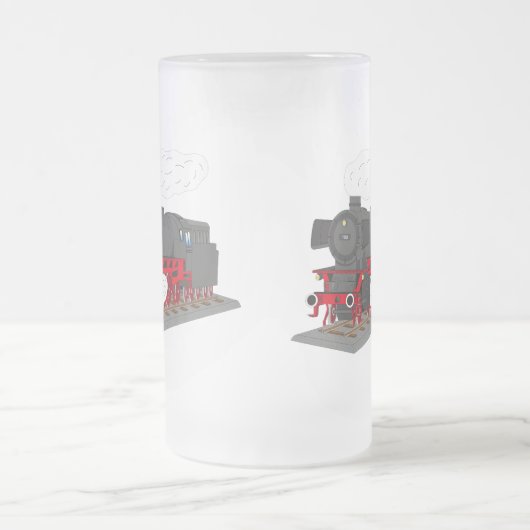Dampflokomotive Mattglas Bierglas (Mittel)
