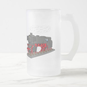 Dampflokomotive Mattglas Bierglas